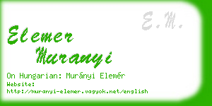 elemer muranyi business card